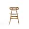Manhattan Comfort Colbert Dining Chair in Nature and Cane with  Oatmeal Upholstered Seating, Set of 2 DCCA02-OM - alternate 2